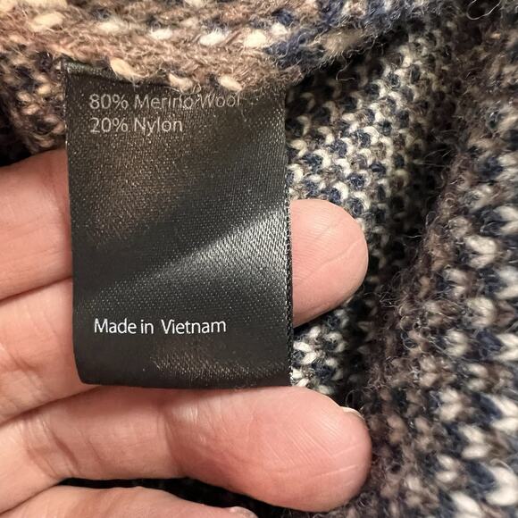 Flint and Tinder Duck Paradise Cardigan Size XXL Brown Jacquard Wool-Blend Shawl - Picture 14 of 14